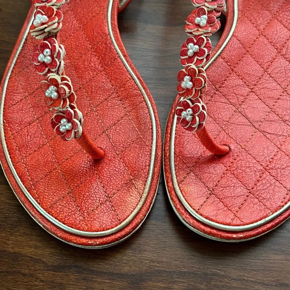 Sold Taking offers! CHANEL Red Sandals